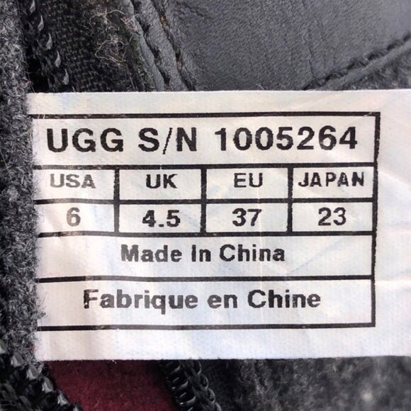 UGG Kesey Black Leather Winter Ankle Boots 6 - Picture 9 of 13